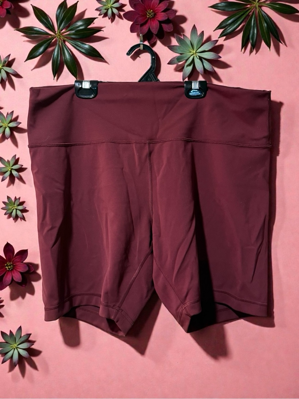 Lululemon Athletica Wunder Train Burgundy High-Rise Shorts
